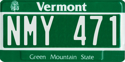 VT license plate NMY471