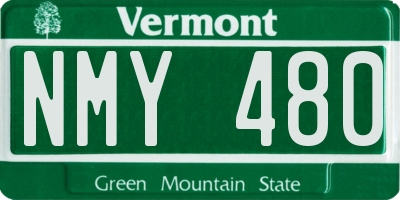 VT license plate NMY480