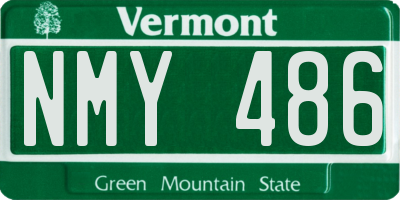VT license plate NMY486