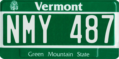 VT license plate NMY487