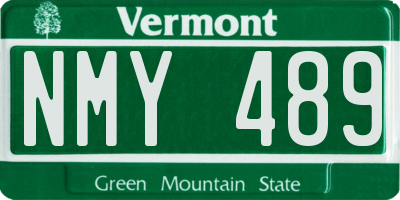 VT license plate NMY489