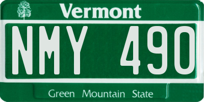 VT license plate NMY490