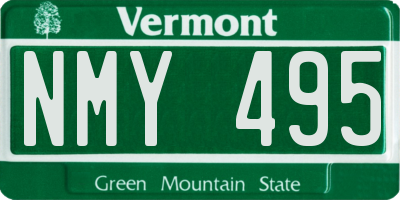 VT license plate NMY495