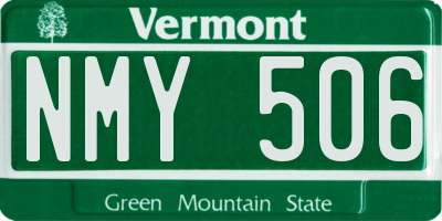 VT license plate NMY506