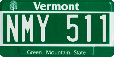 VT license plate NMY511