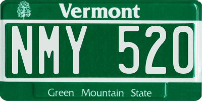 VT license plate NMY520