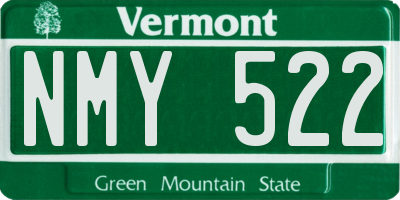 VT license plate NMY522