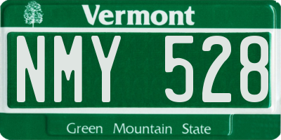 VT license plate NMY528