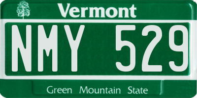 VT license plate NMY529