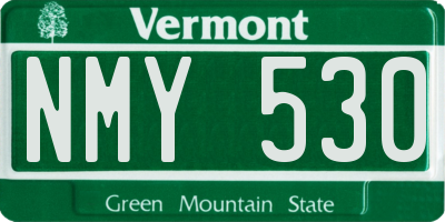 VT license plate NMY530