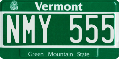 VT license plate NMY555
