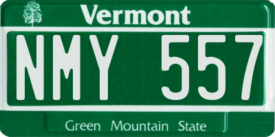 VT license plate NMY557