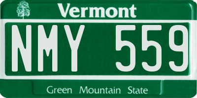 VT license plate NMY559