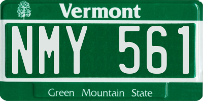 VT license plate NMY561