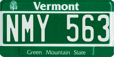 VT license plate NMY563