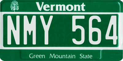 VT license plate NMY564