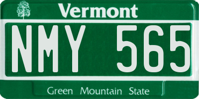 VT license plate NMY565