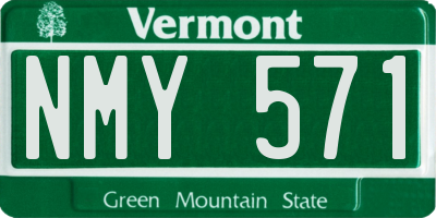 VT license plate NMY571