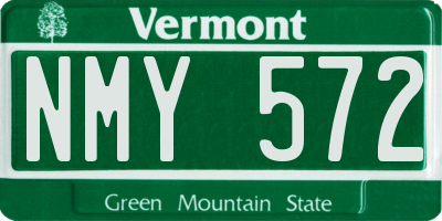 VT license plate NMY572