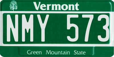 VT license plate NMY573