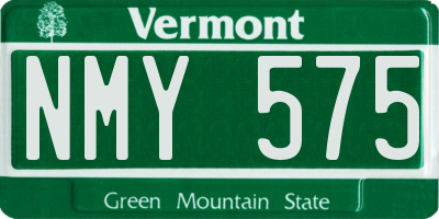 VT license plate NMY575