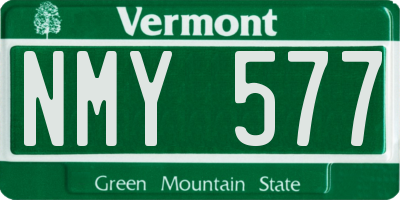 VT license plate NMY577