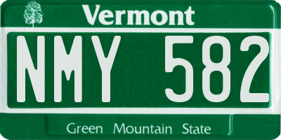 VT license plate NMY582