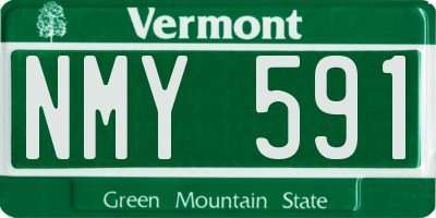 VT license plate NMY591