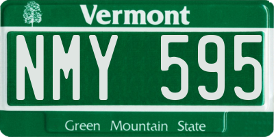VT license plate NMY595