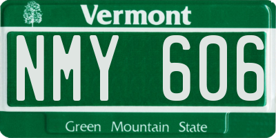 VT license plate NMY606