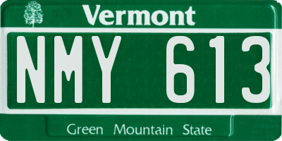 VT license plate NMY613