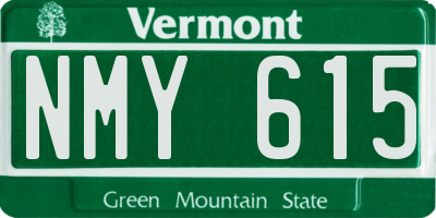 VT license plate NMY615