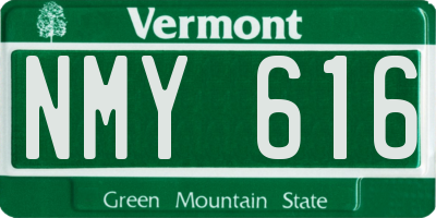 VT license plate NMY616