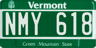 VT license plate NMY618