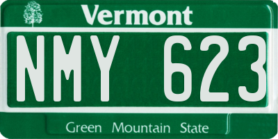 VT license plate NMY623