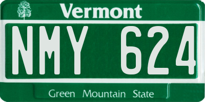 VT license plate NMY624