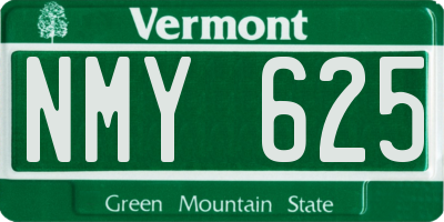 VT license plate NMY625