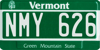 VT license plate NMY626