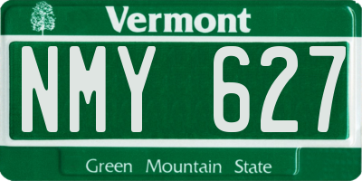 VT license plate NMY627