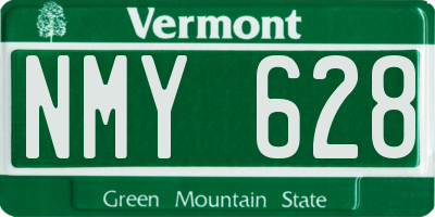 VT license plate NMY628