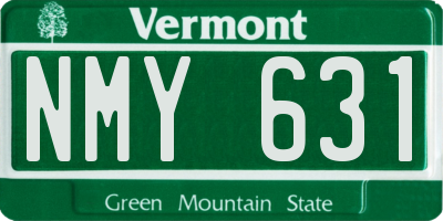 VT license plate NMY631