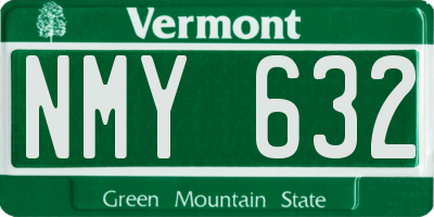 VT license plate NMY632