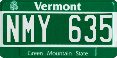 VT license plate NMY635
