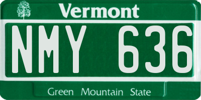 VT license plate NMY636