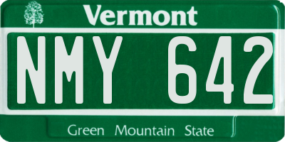 VT license plate NMY642