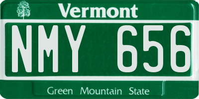 VT license plate NMY656