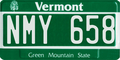 VT license plate NMY658