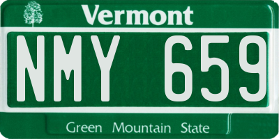 VT license plate NMY659