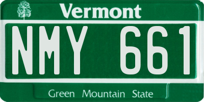 VT license plate NMY661