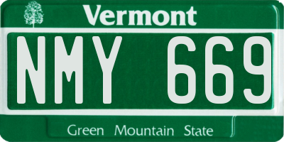 VT license plate NMY669
